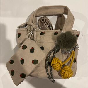 Madden Girl Tote Bag with Olive Accents